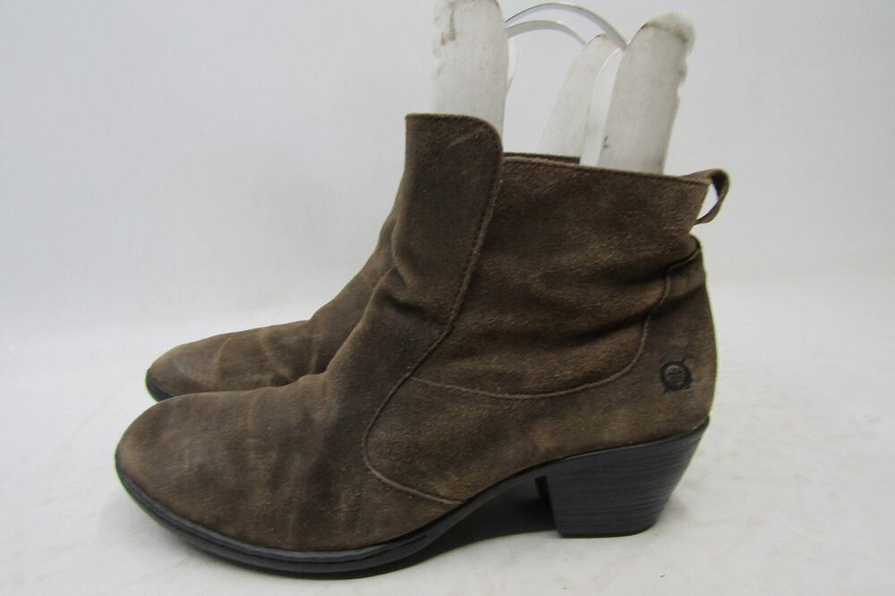 Born Womens Size 8.5 M Brown Suede Chelsea Ankle Fashion Boots Bootie